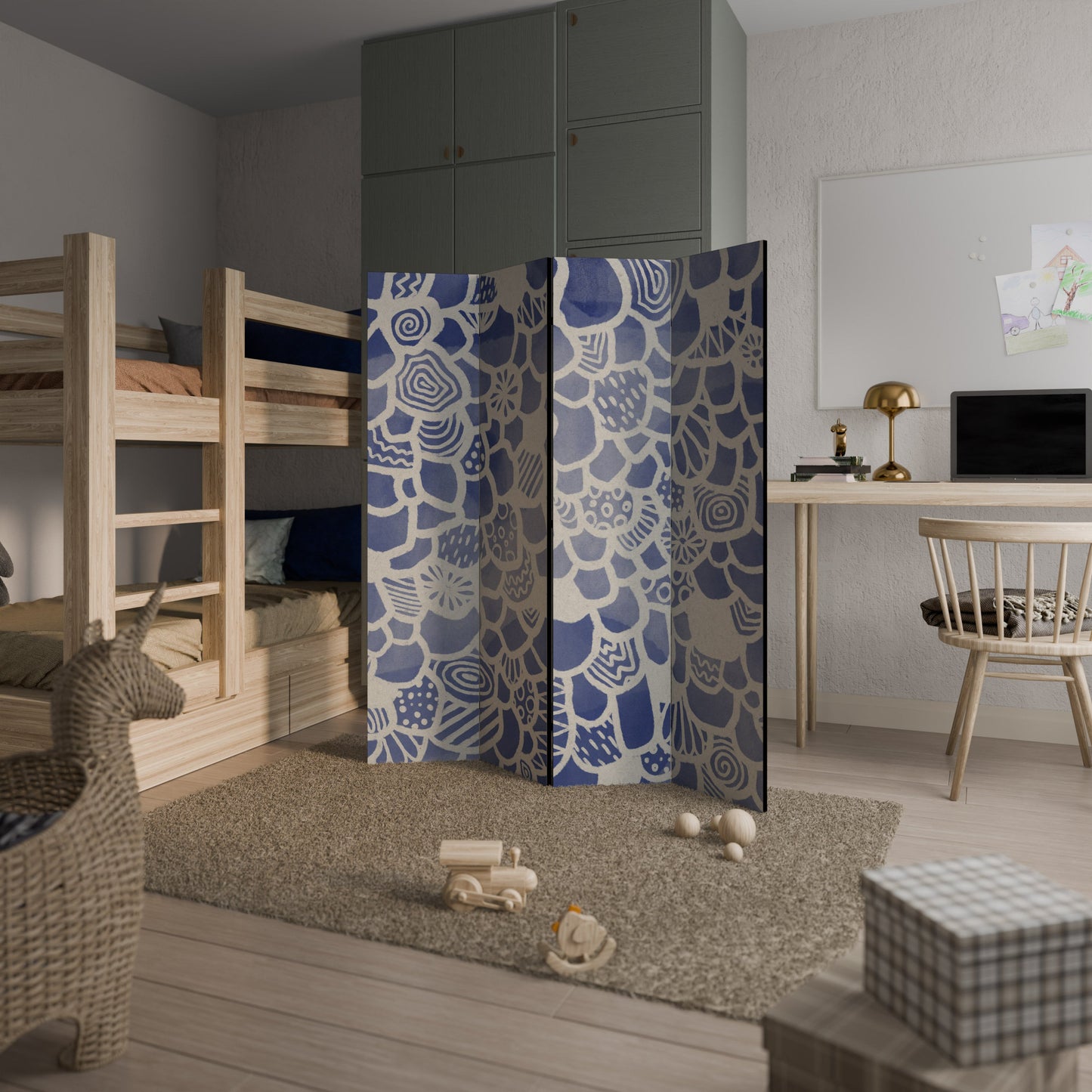 SAPHIRE TESSERA Decorative 4-Panel Room Divider