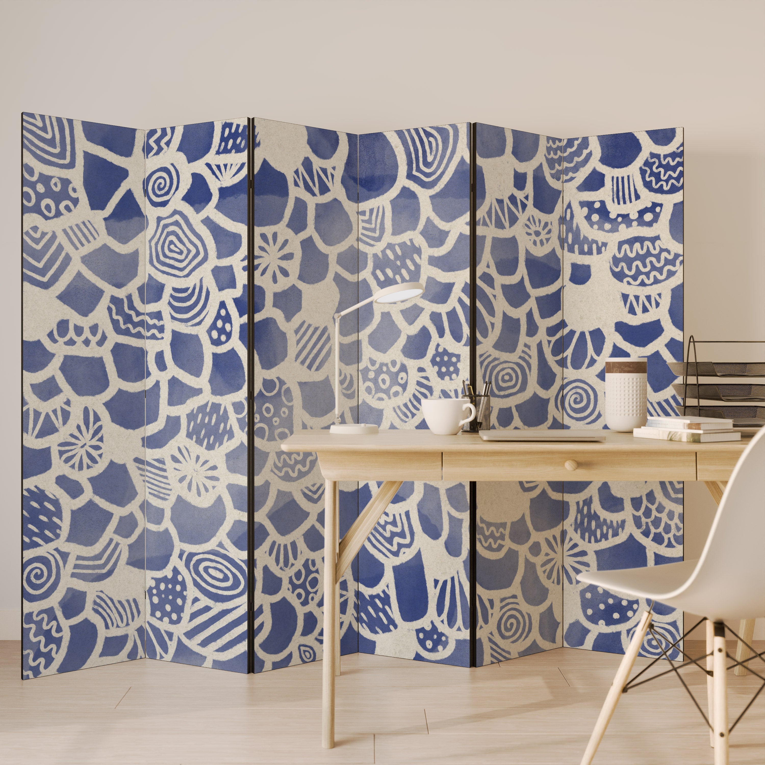 SAPHIRE TESSERA Dekorativ 6-panels rumsavdelare