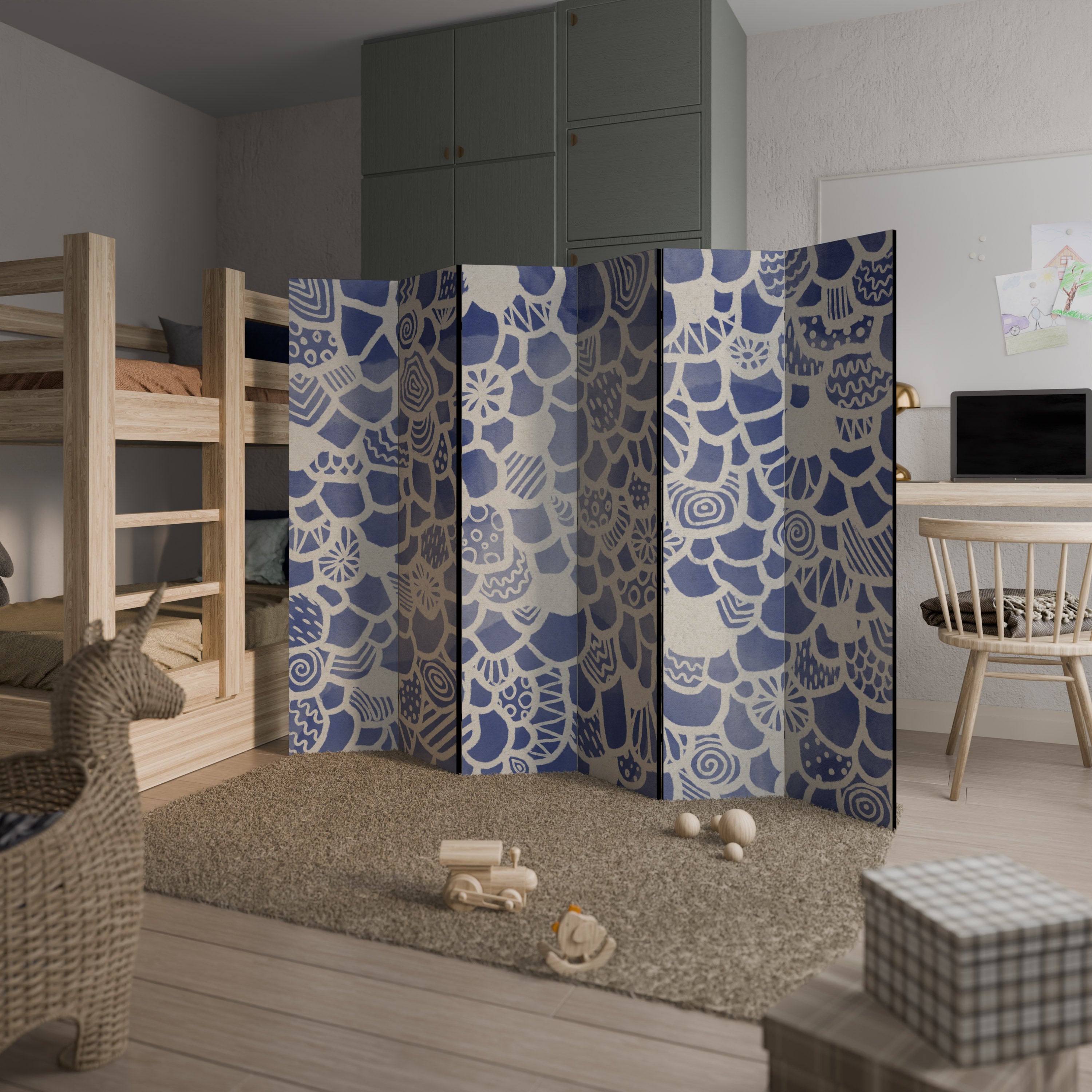 SAPHIRE TESSERA Dekorativ 6-panels rumsavdelare