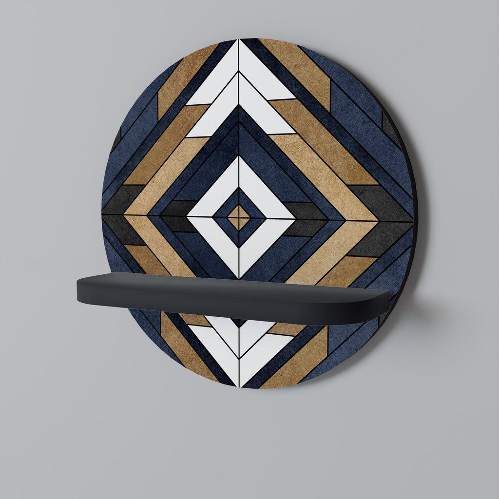 ARTFUL GEOMETRY Rund konsthylla i svart finish