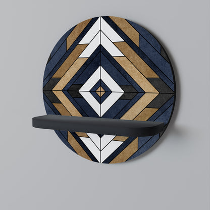 ARTFUL GEOMETRY Rund konsthylla i svart finish