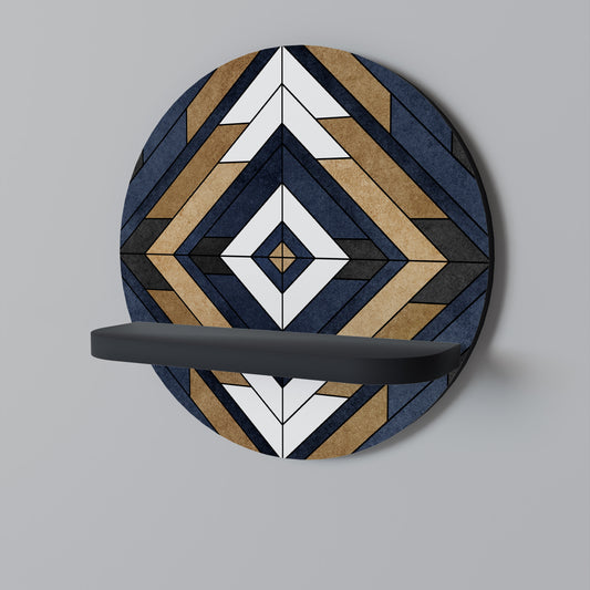 ARTFUL GEOMETRY Rund konsthylla i svart finish