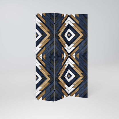 ARTFUL GEOMETRY Decorative 3-Panel Room Divider