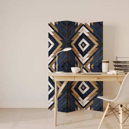 ARTFUL GEOMETRY Decorative 3-Panel Room Divider