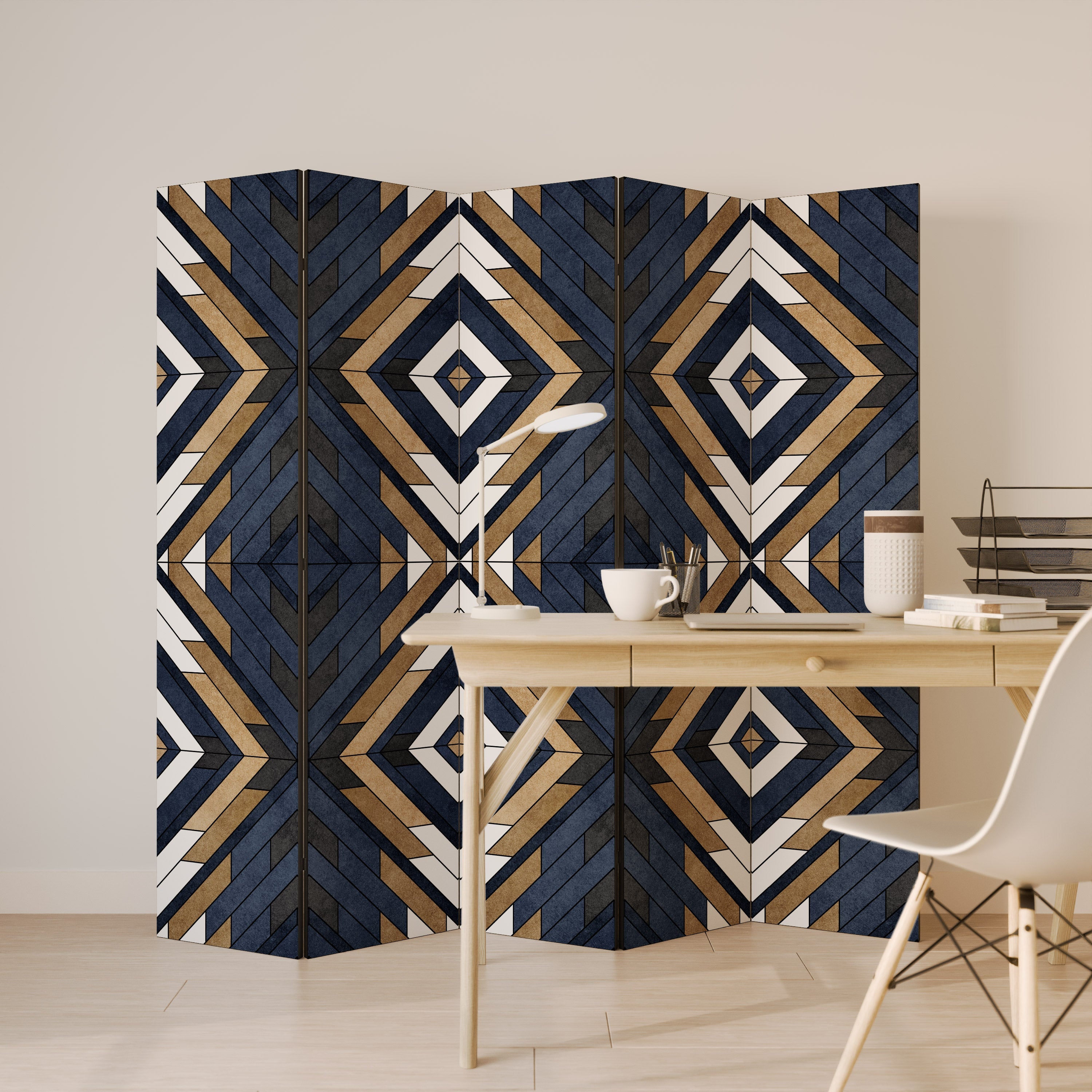 ARTFUL GEOMETRI Dekorativ rumsavdelare med 5 paneler