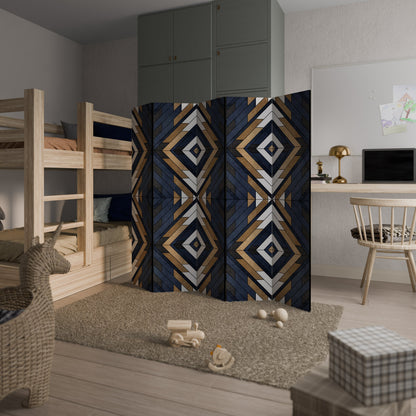 ARTFUL GEOMETRY Decorative 5-Panel Room Divider