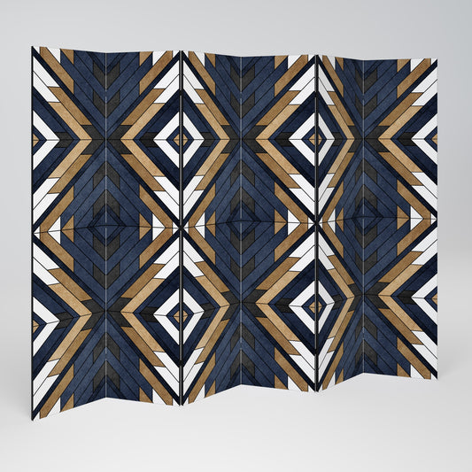 ARTFUL GEOMETRY Decorative 6-Panel Room Divider