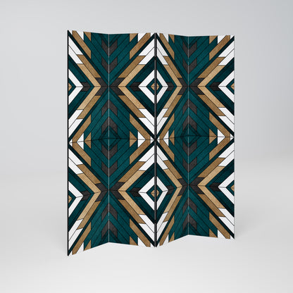 ARTISTIC GEOMETRY 4-Panel Room Divider