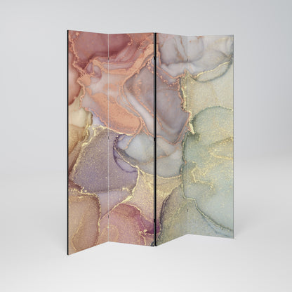 GOLDEN DREAMSCAPE RHYTHM Decorative 4-Panel Room Divider