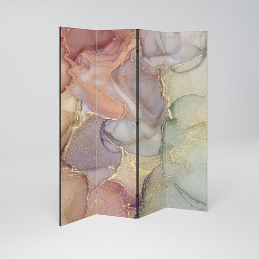 Dekorativ rumsavdelare GOLDEN DREAMSCAPE RHYTHM med 4 paneler