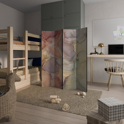 GOLDEN DREAMSCAPE RHYTHM Decorative 4-Panel Room Divider