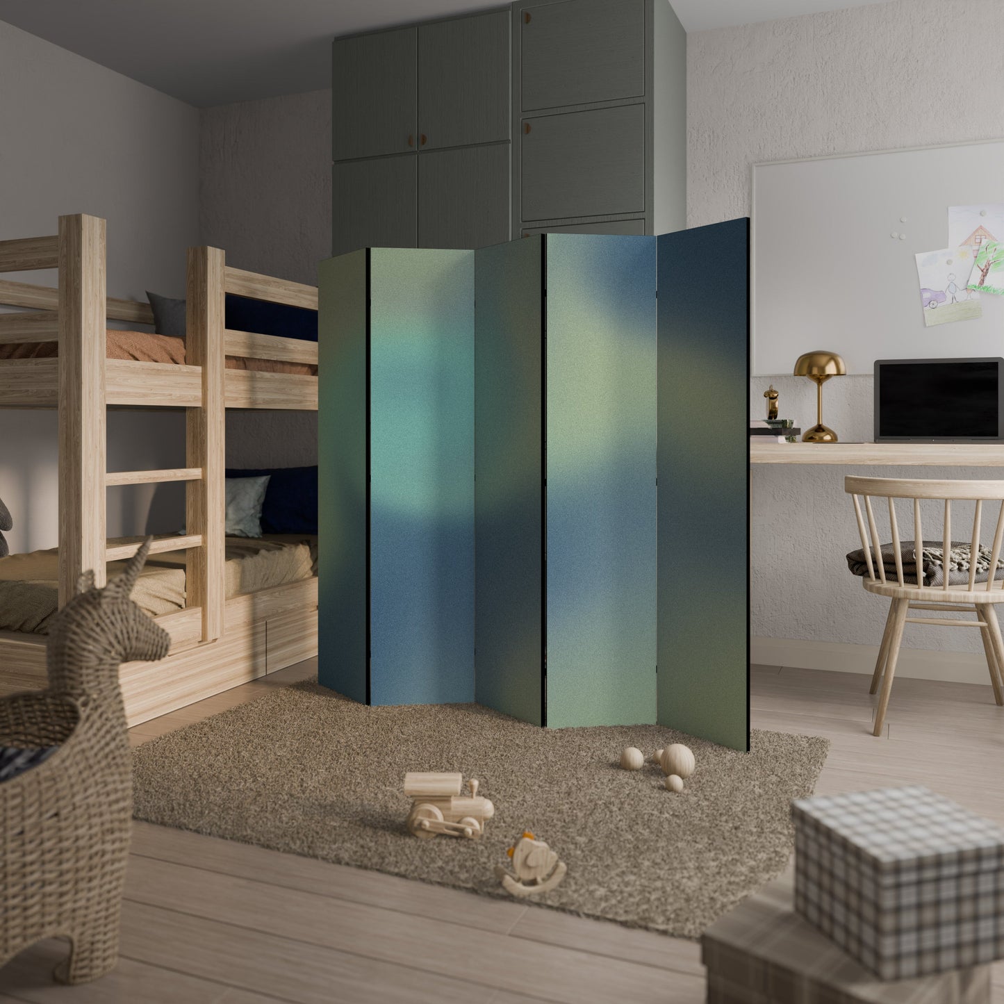 ETHEREAL SHADES UNVEILED Decorative 5-Panel Room Divider