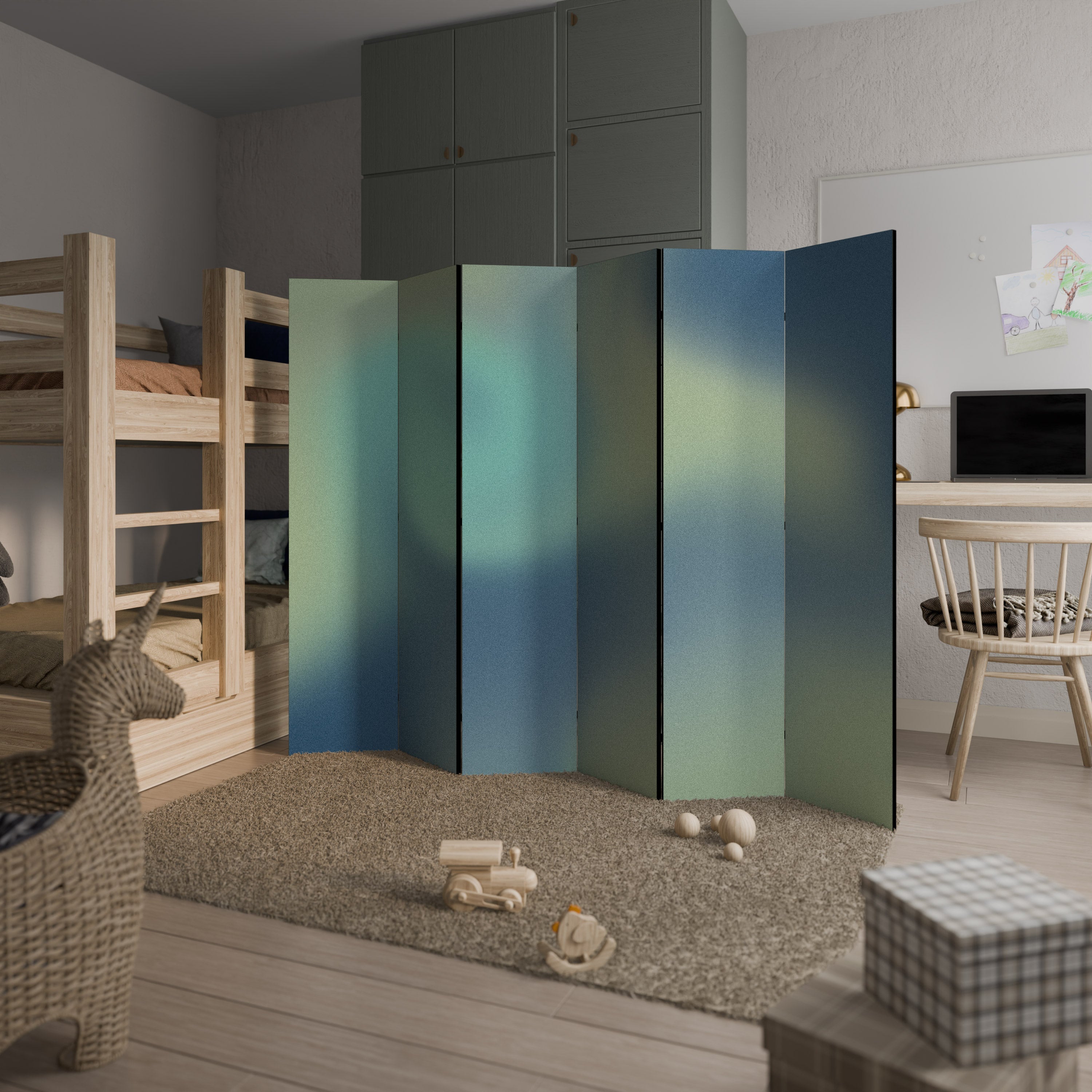 ETHEREAL SHADES AVSLÖJAD Dekorativ rumsavdelare med 6 paneler