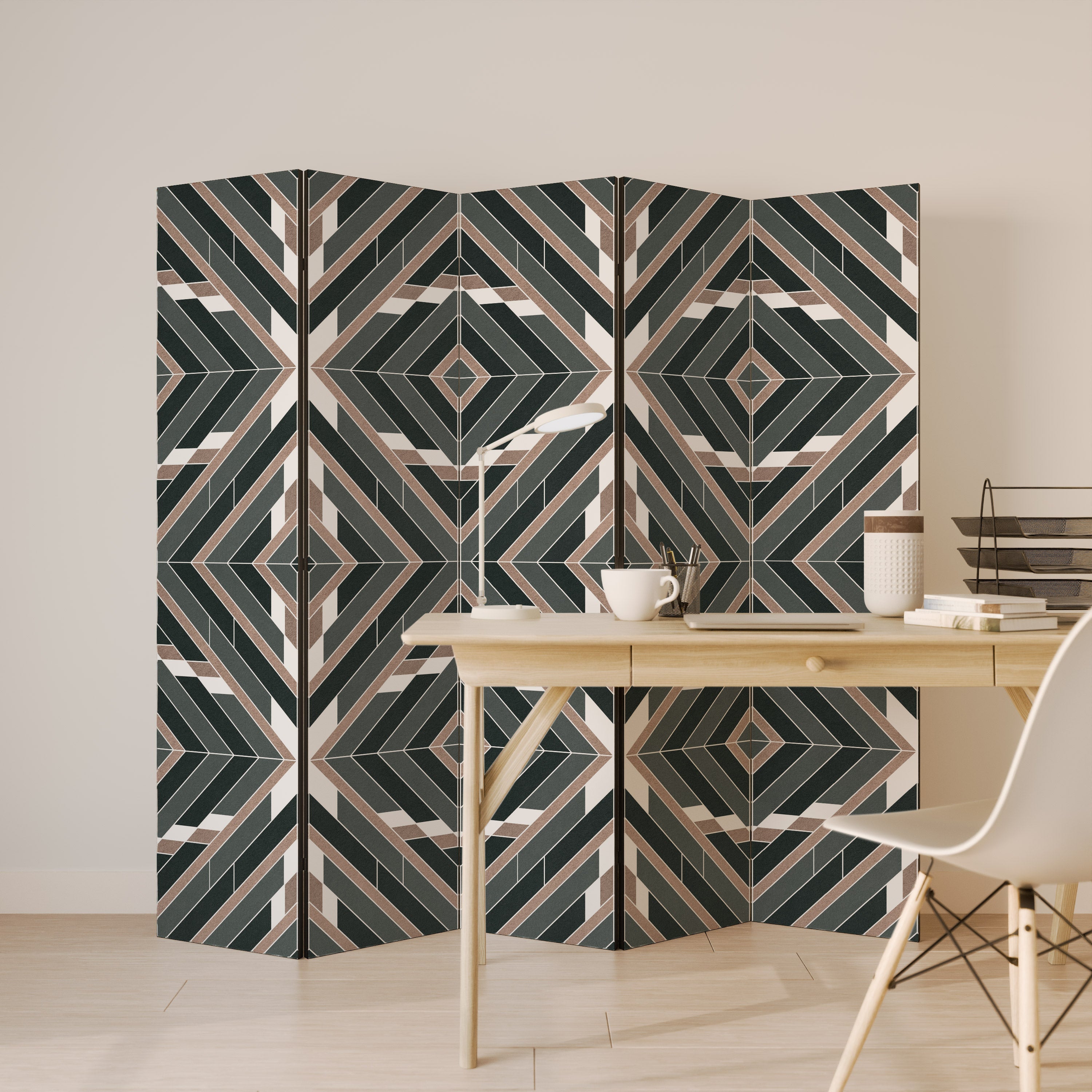 DIMENSION DELIGHTS Dekorativ rumsavdelare med 5 paneler