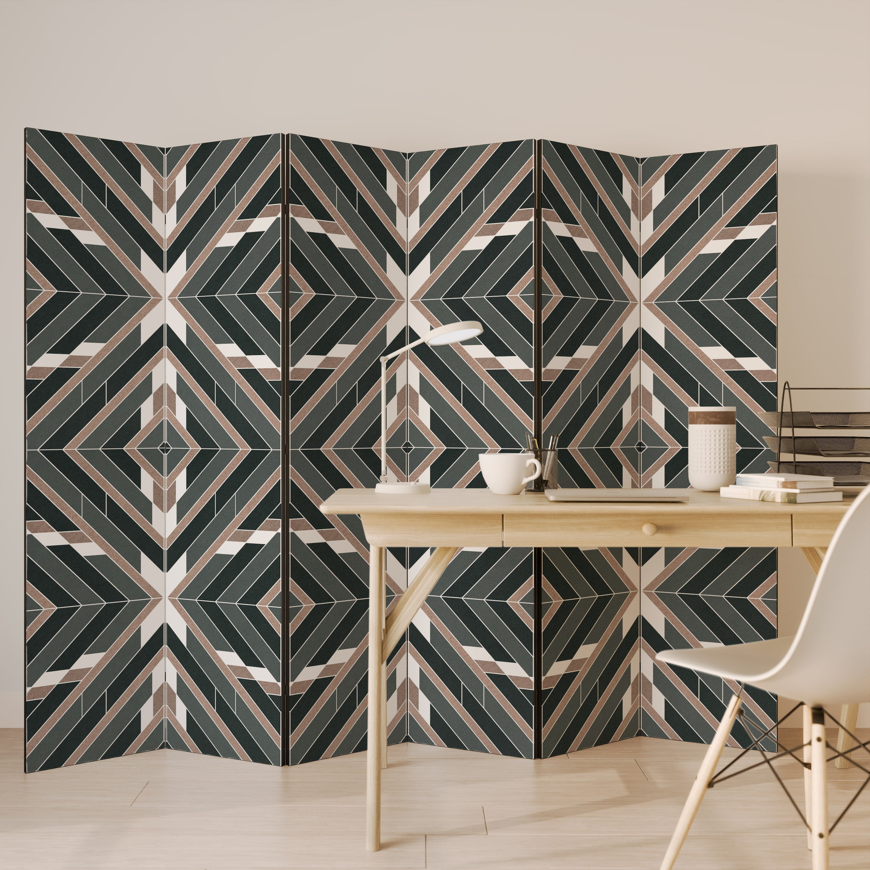 DIMENSION DELIGHTS Dekorativ rumsavdelare med 6 paneler