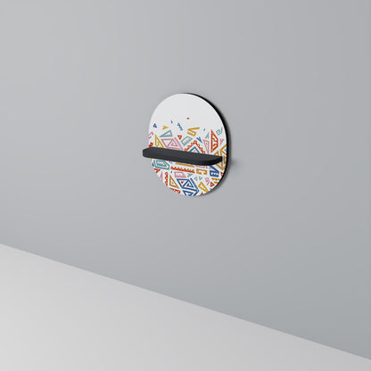ANGULAR FEELING Oval konsthylla i svart finish