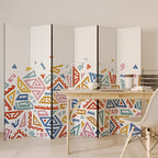 Dekorativ rumsavdelare med 6 paneler och ANGULAR FEELING