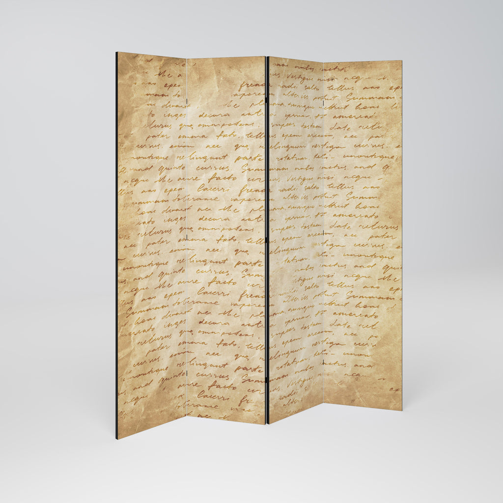 PAGES OF MEMORY Decorative 4-Panel Room Divider