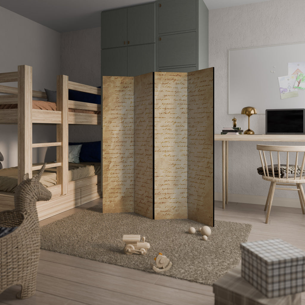 PAGES OF MEMORY Decorative 4-Panel Room Divider