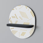 SPOTTED DAZE Oval konsthylla i svart finish