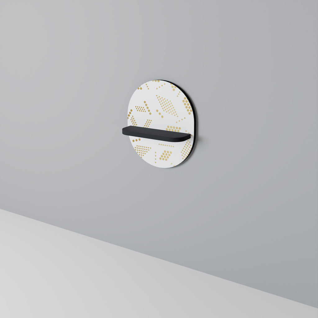 SPOTTED DAZE Oval konsthylla i svart finish