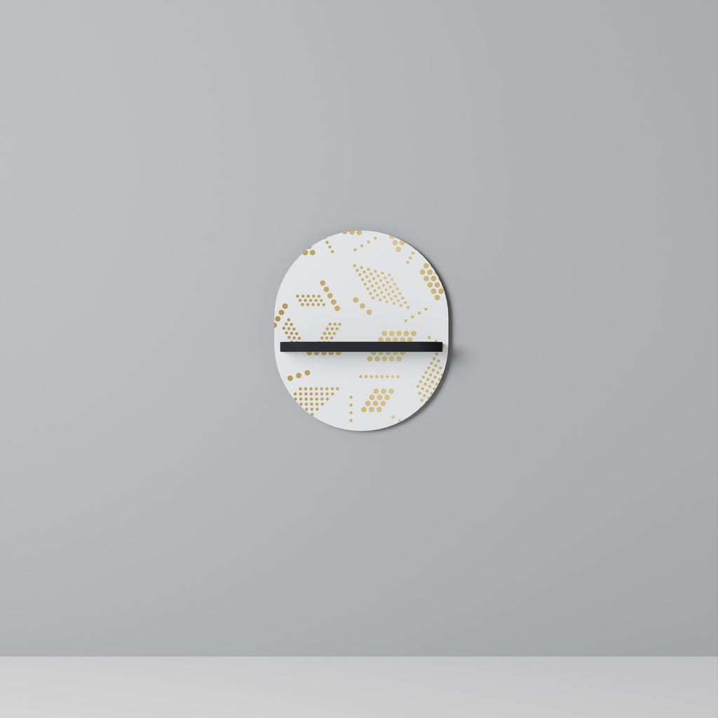 SPOTTED DAZE Oval konsthylla i svart finish