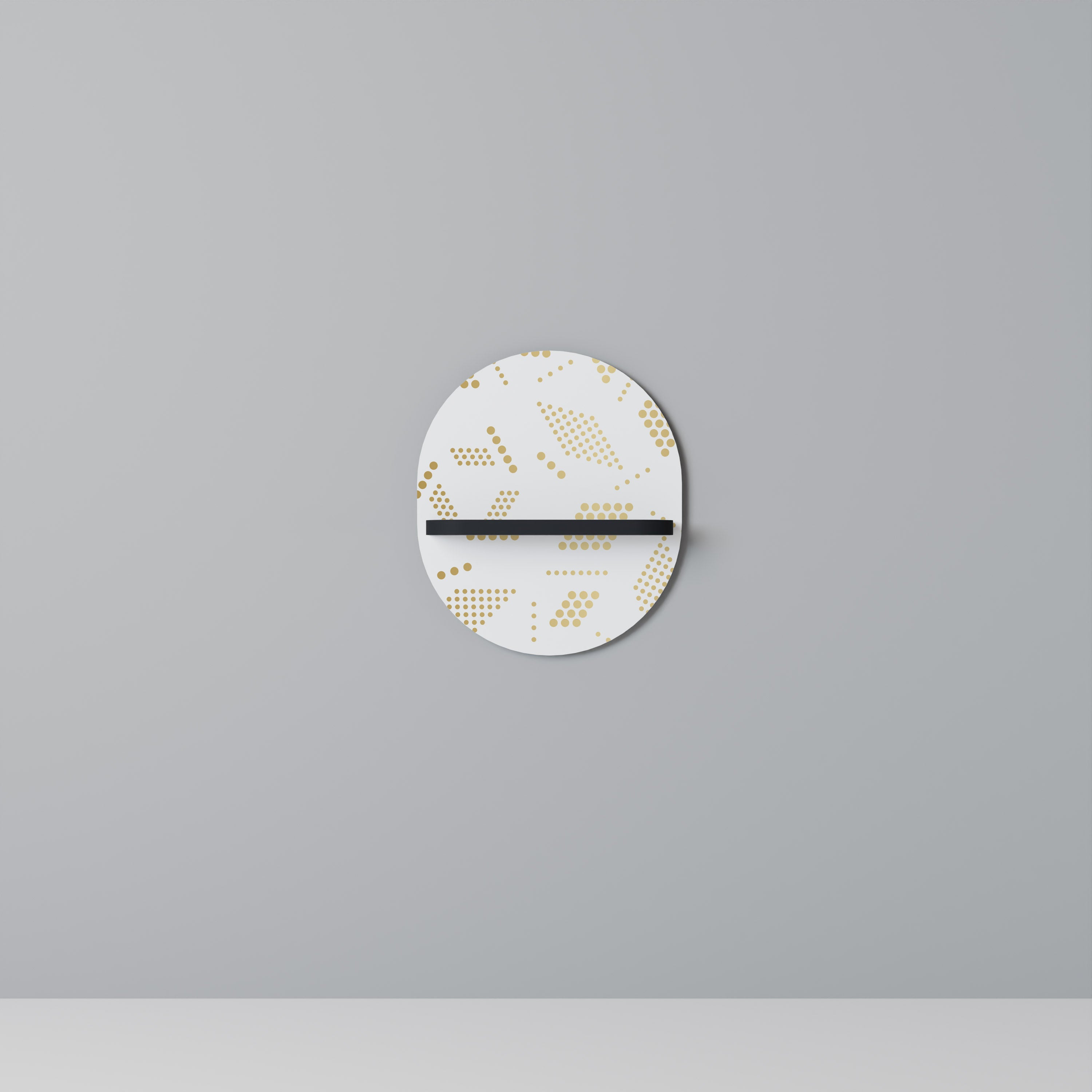 SPOTTED DAZE Oval konsthylla i svart finish