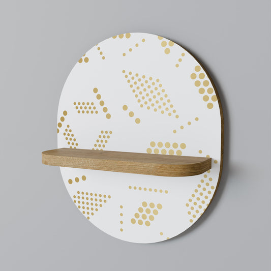 SPOTTED DAZE Oval Art Shelf In Oak Effect