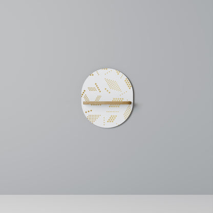 SPOTTED DAZE Oval Art Shelf In Oak Effect