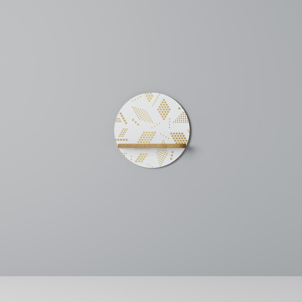 SPOTTED DAZE Rund Konsthylla I Ekeffekt