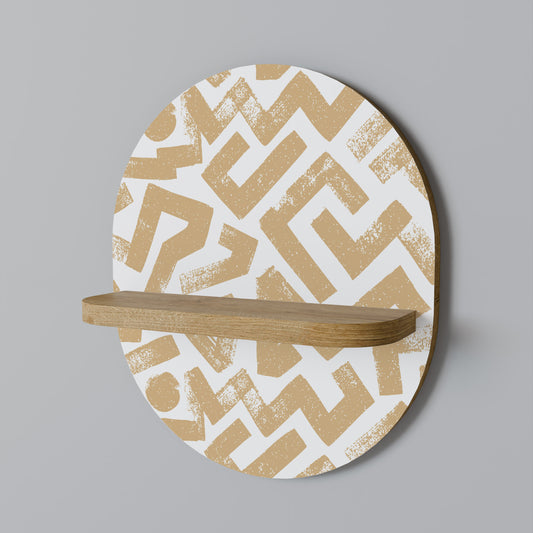 CLUSTER CRAFTS Oval Art Shelf In Oak Effect