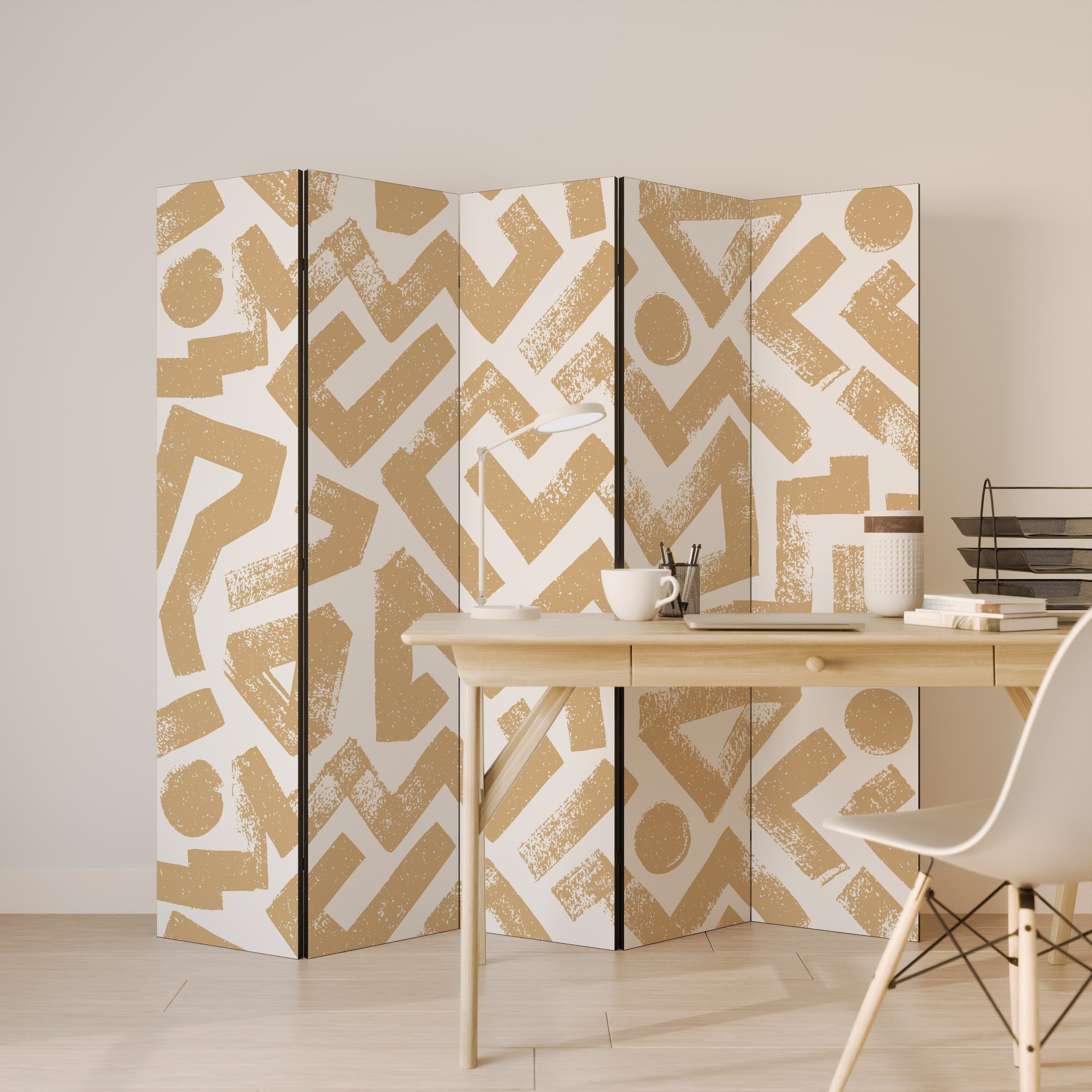 CLUSTER CRAFTS Dekorativ rumsavdelare med 5 paneler