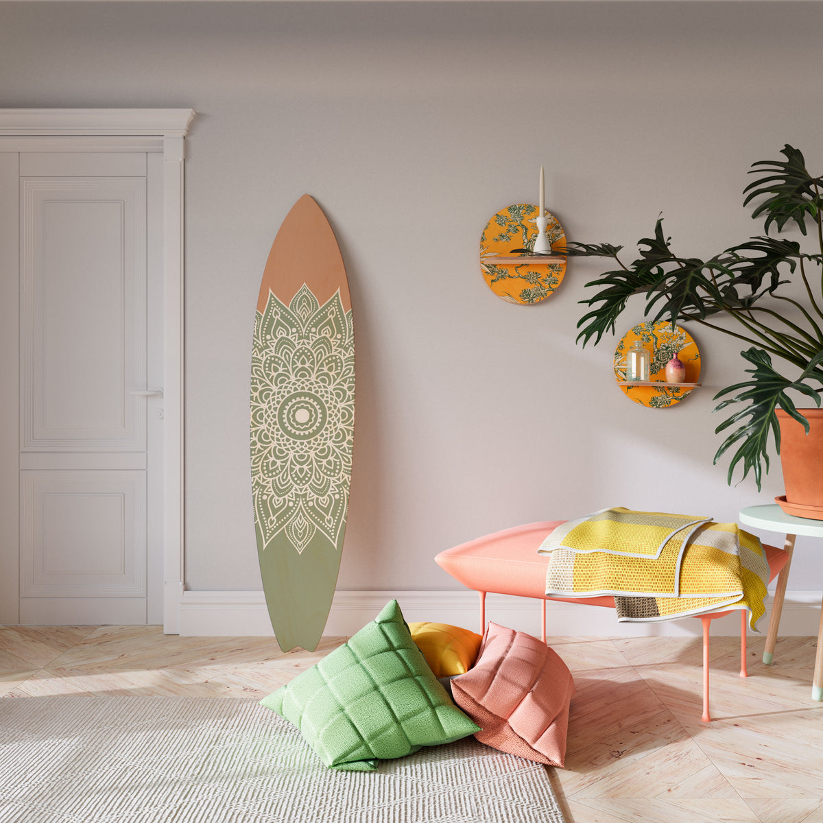 MANDALA WAVE DANCE Surfboard Decorative Panel