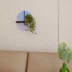 TIDAL STRIPE Oval Art Shelf In Black Finish