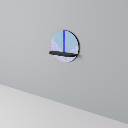 TIDAL SRIPE Rund konsthylla i svart finish