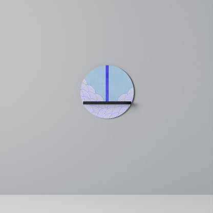 TIDAL SRIPE Rund konsthylla i svart finish