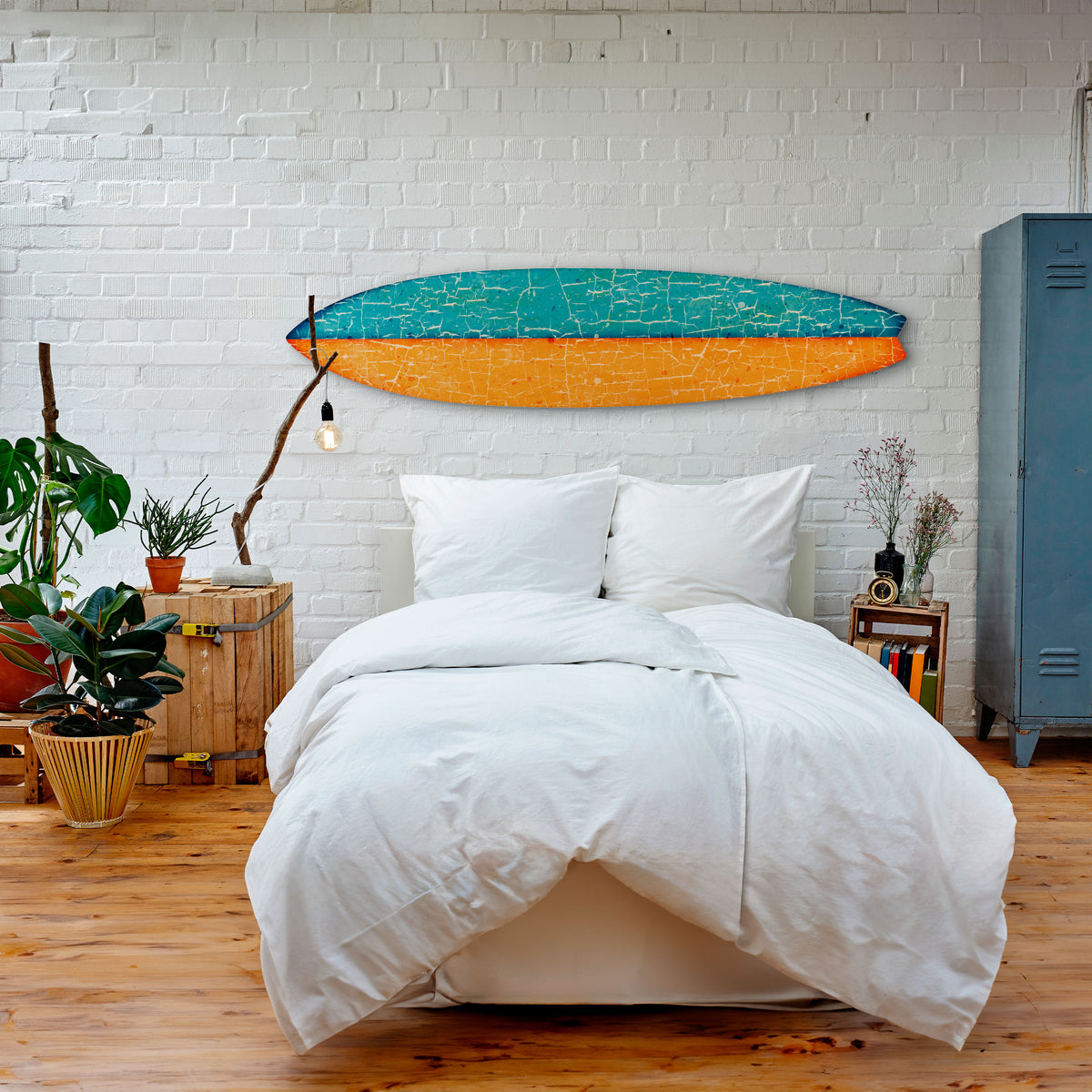 RUSTIC SHORE Dekorativ Surfbräda