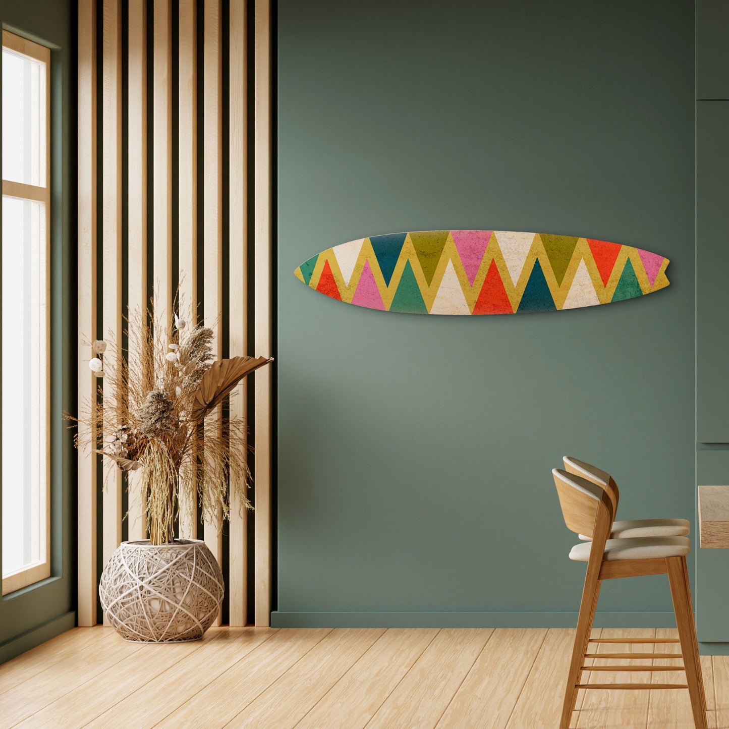COLORFUL TRIANGLES Dekorativ Surfbräda