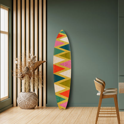 COLORFUL TRIANGLES Dekorativ Surfbräda