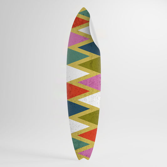 COLORFUL TRIANGLES Väggdekal surfbräda