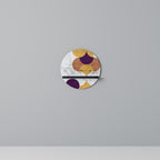 Sprucken GEOMETRI Rund konsthylla i svart finish