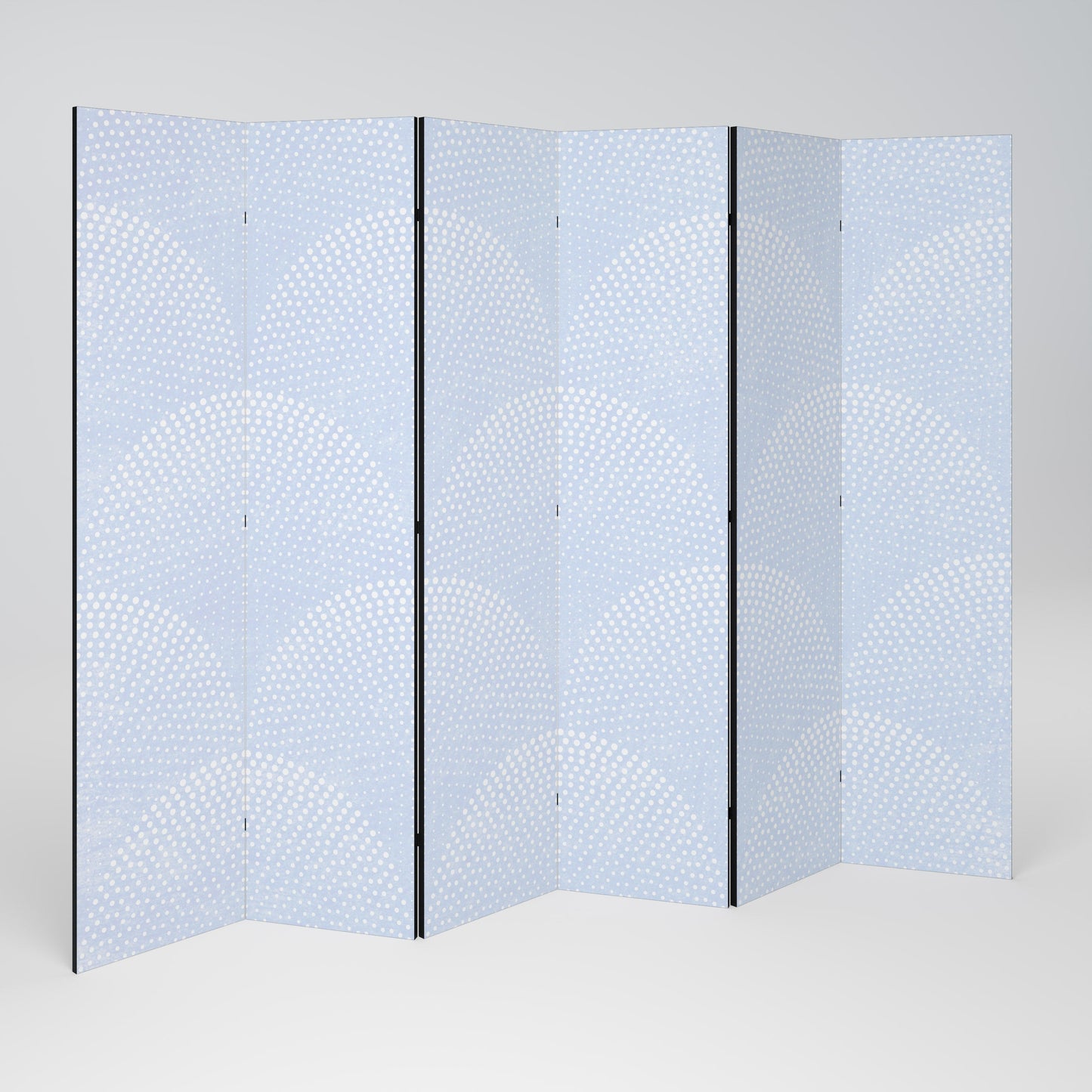 HARMONIOUS CURVES DISPLAY Decorative 6-Panel Room Divider