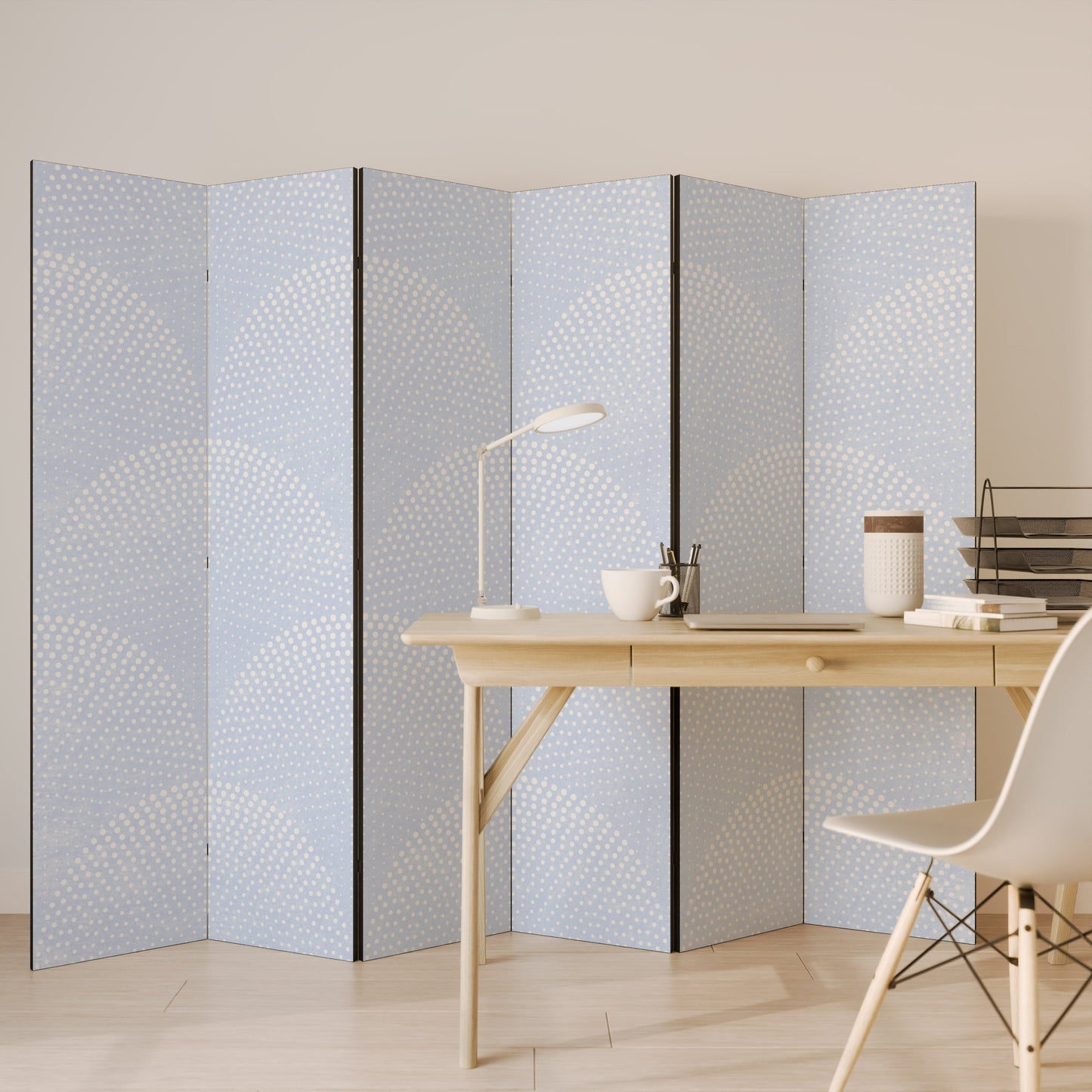 HARMONIOUS CURVES DISPLAY Decorative 6-Panel Room Divider