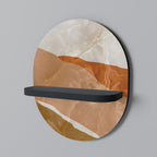 SANDHILLS SPLENDOUR Oval Art Shelf In Black Finish