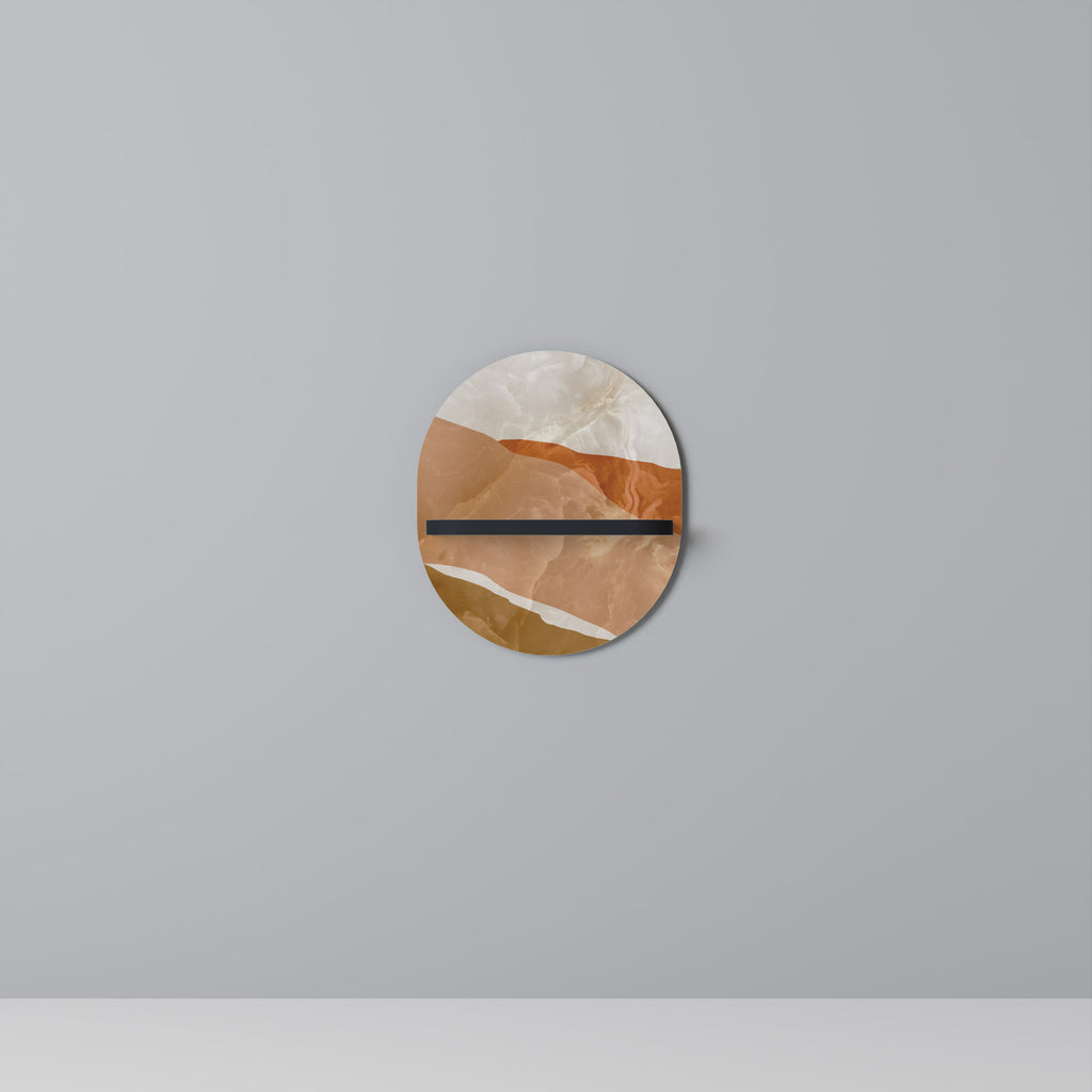 SANDHILLS SPLENDOR Oval konsthylla i svart finish