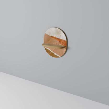 SANDHILLS SPLENDOR Oval konsthylla i ekeffekt