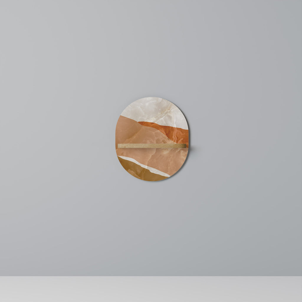 SANDHILLS SPLENDOR Oval konsthylla i ekeffekt