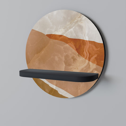 SANDHILLS SPLENDOR Rund konsthylla i svart finish