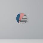 GLAMORÖS STRIP Rund konsthylla i svart finish