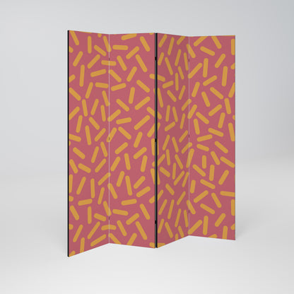 RADIANT STRIPE SYMPHONY Decorative 4-Panel Room Divider